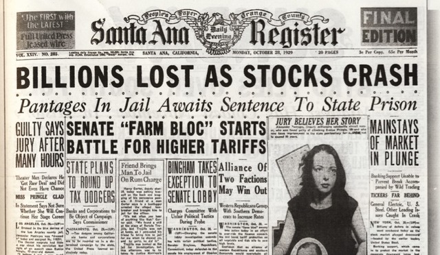The stock market crashes