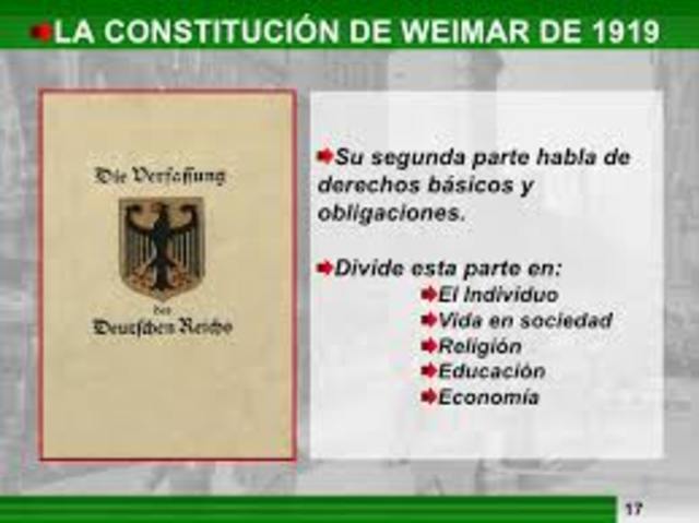 La constitución de Weimar.