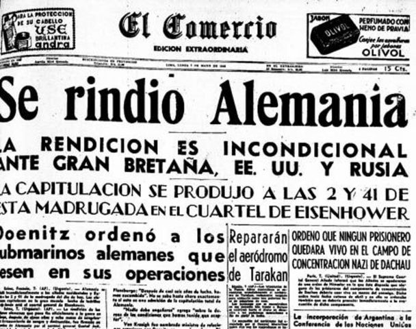 Rendició d'Alemanya a la guerra.