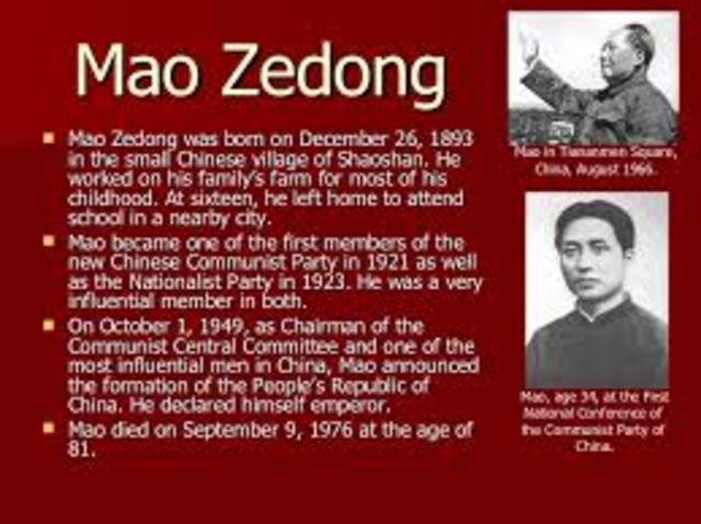 Mao Zedong Established Communist Rule in China