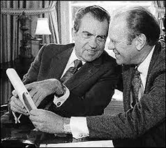 Ford pardons Nixon