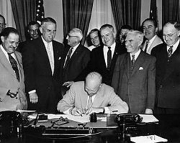 September 9, 1957 - Eisenhower signs the Civil Rights Act of 1957