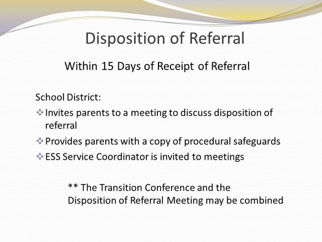 Disposition of Referral
