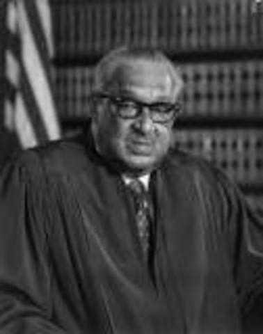 •	Thurgood Marshall Appointed to Supreme Court