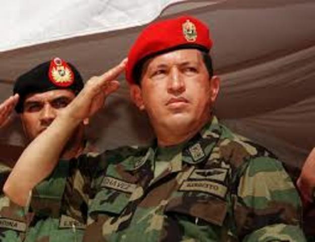 Colonel Hugo Chavez and supporters make two coup attempts.