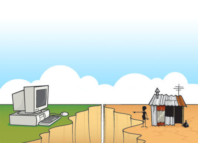 Primeras menciones de la Brecha digital