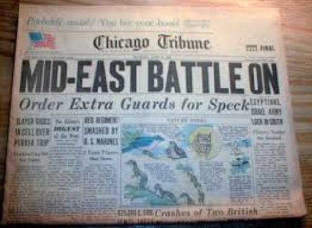 •	Arab-Israeli War Begins