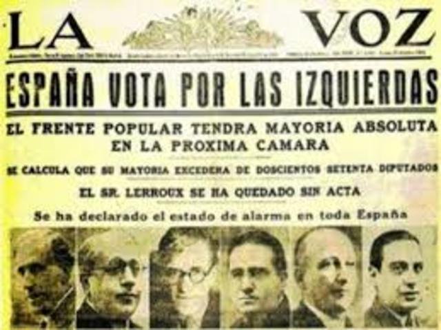 triunfo electoral del frente Popular
