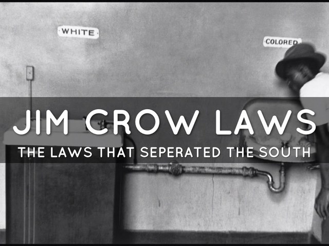 Jim Crow Laws Start in South