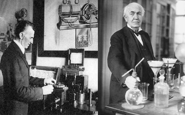 Thomas Edison y Nicolás Tesla