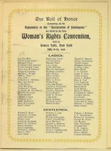 Declaration of Sentiments Presented at Seneca Falls Convention