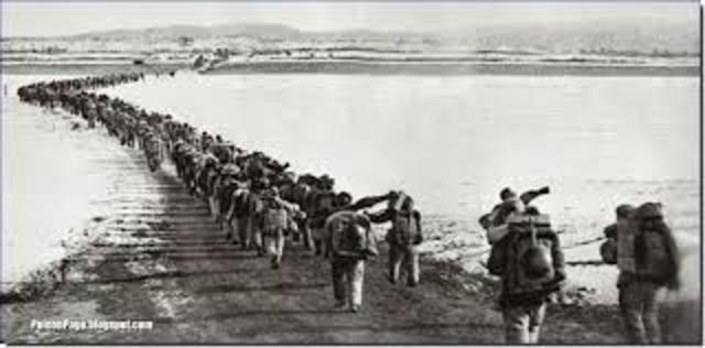 •	Chinese forces cross Yalu and enter Korean War