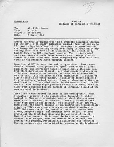 Optimized DEC Debugging Tape