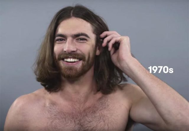 Прическа 1970-х годов.