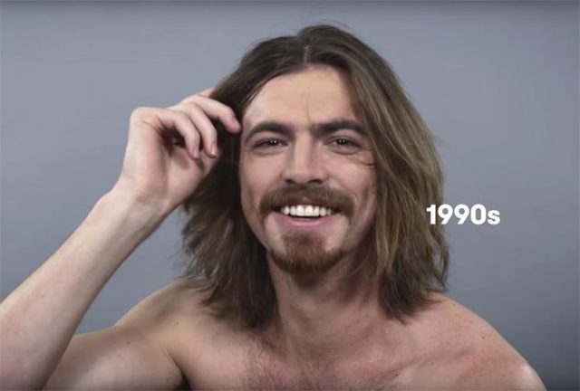 Прическа 1990-х годов.