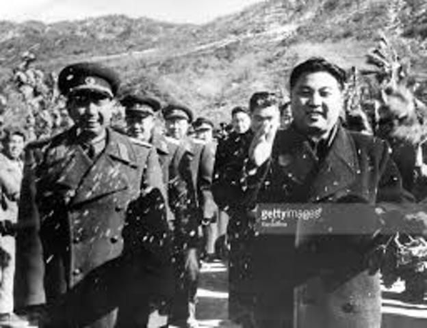 Kim II-sung invades South Korea