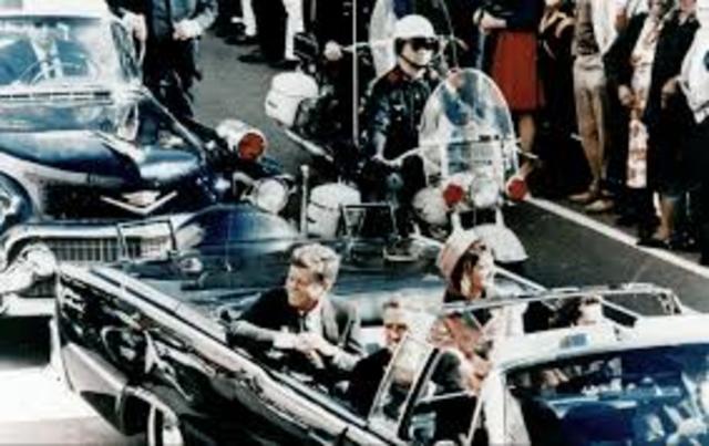 •	Kennedy Assassinated in Dallas, Texas