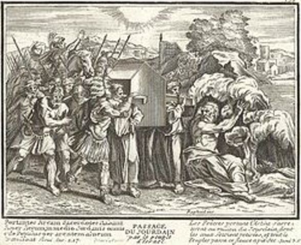 Joshua invades Canaan with the Israelites.