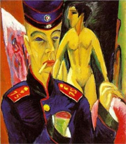Self Portrait as a Soldier - Ernst Ludwig Kirchner