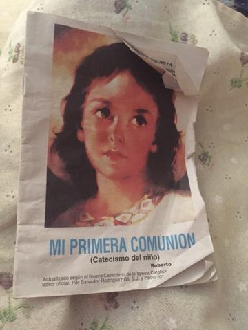 One of my books was my first communion catechism book