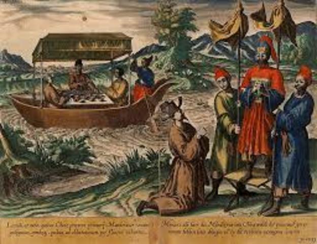 Portuguese traders first arrive in the country.