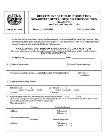 united nation form