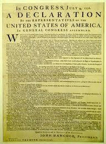 Declaration of independence US republic