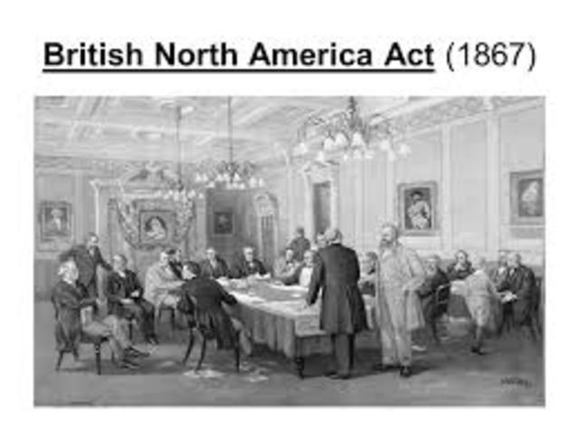 the nation-state of canada is created through the passage of the british north america act, providing responsible government for the former colonies