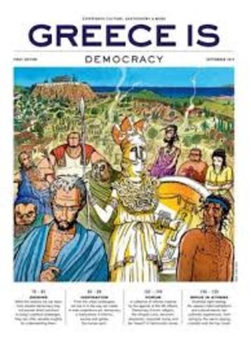 Democracy develops in Athens, Greece