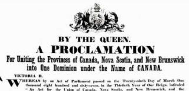 Nation-state of Canada is created through the British North American Act
