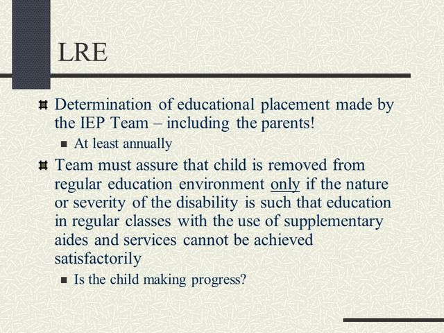 Determination of Educational Placement