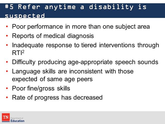 Disability Suspected