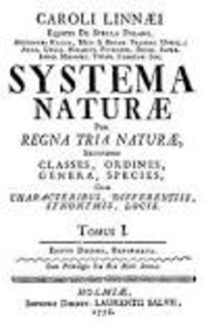 Publicação do Systema naturae