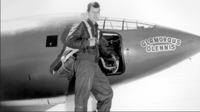 Chuck Yeager breaks sound barrier