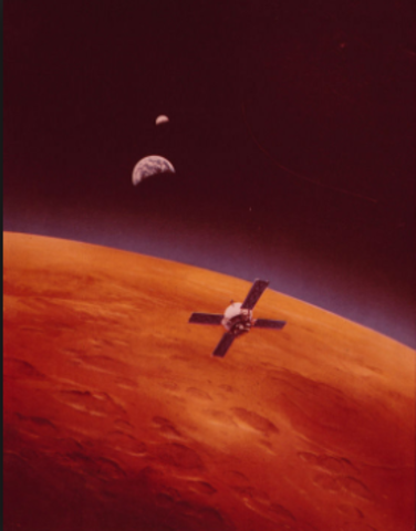 Mariner 9 orbits mars