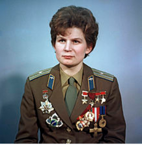 Valentina Tereshkova is sent to space