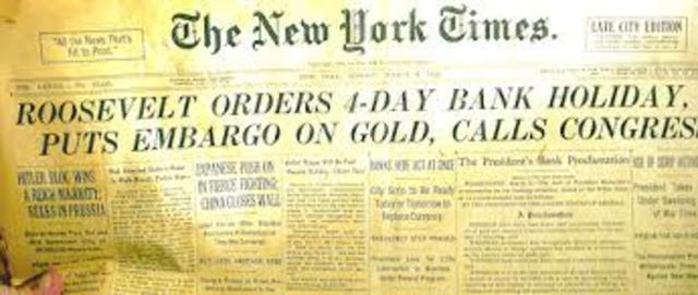 FDR gives the bank a holiday