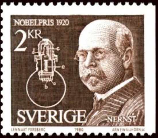 Nerst: Premio Nobel por su trabajo en termodinámica.