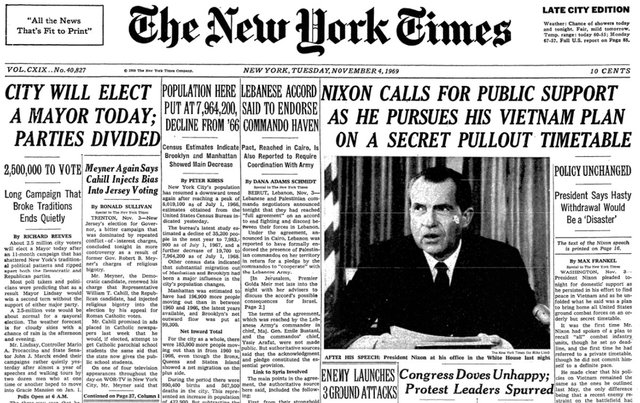 Nixon calls on the "silent majority"