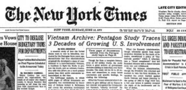 Pentagon Papers Printed In NY