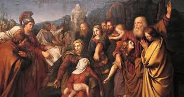 Maccabees revolt against Greeks.