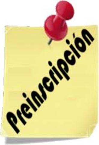 pre-inscripción (2 Abril - 27 Julio )
