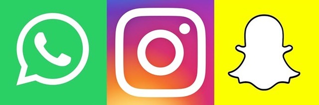 instagram,whatsapp,snapchat