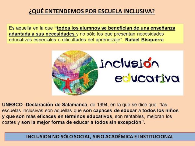 OBJETIVO FUNDAMENTAL DE LA UNESCO HACIA LA INCLUSIÓN