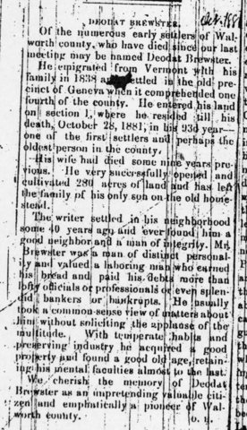 Deodat Brewster's Death