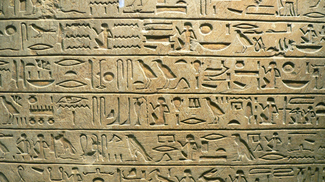 Hieroglyphics developed in Egypt