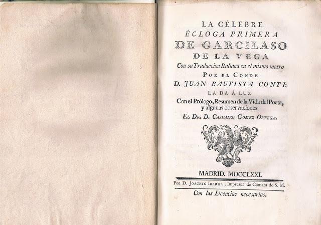 Se publican póstumamente los poemas de Garcilaso