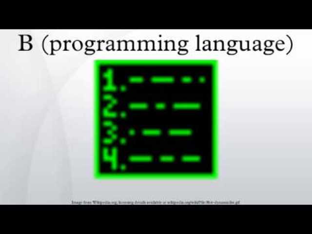 Creates B Programming Language