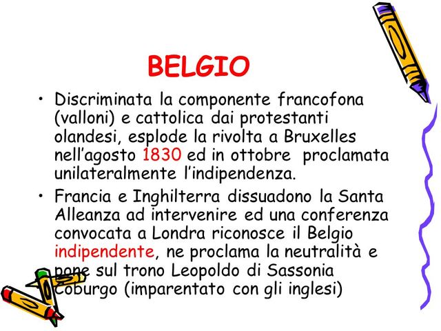 Moti liberali  - Belgio indipendente dall'Olanda