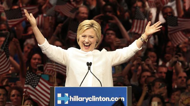 Hillary Clinton becomes the presumptive nominee of the Democratic Party.